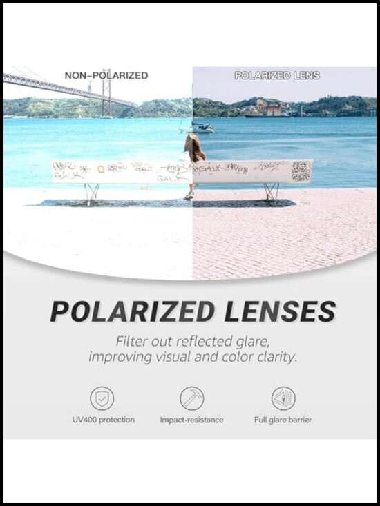 Polarized Fit Over Sunglasses for Women Oversized UV Protection Driving